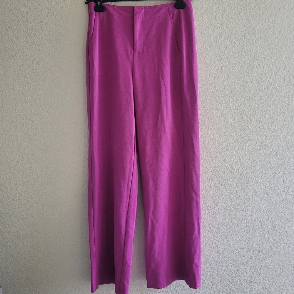 Nic+Zoe NWT Work it Wide Leg Pocket Trouser Orchid Petal Pants Size 4 - Picture 1 of 6